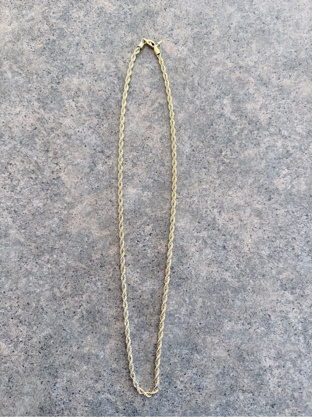 Men's Gold Rope Chain Necklace - Classic Rope Link